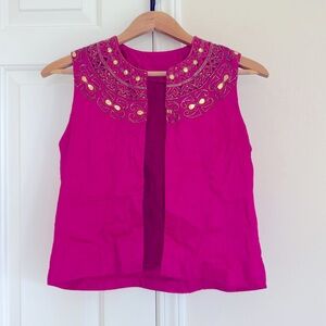 Custom made beaded indian vest jacket